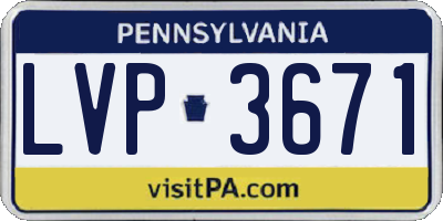 PA license plate LVP3671