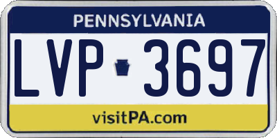 PA license plate LVP3697