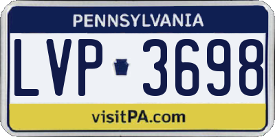 PA license plate LVP3698