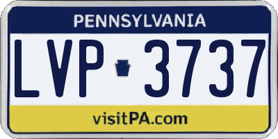 PA license plate LVP3737