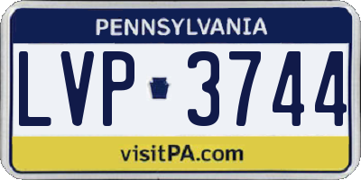 PA license plate LVP3744