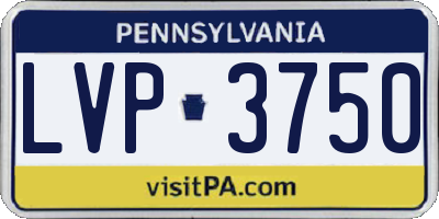 PA license plate LVP3750
