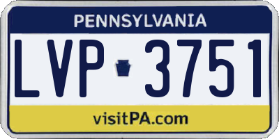 PA license plate LVP3751