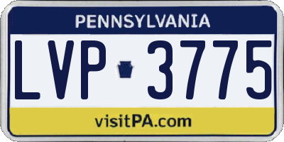 PA license plate LVP3775