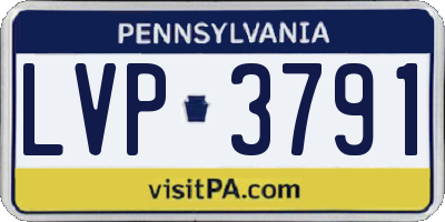 PA license plate LVP3791