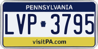 PA license plate LVP3795