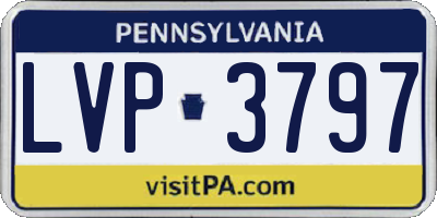 PA license plate LVP3797