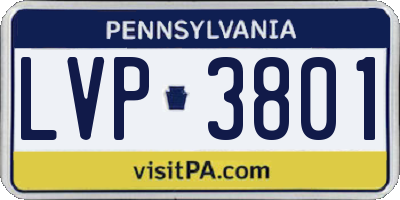 PA license plate LVP3801