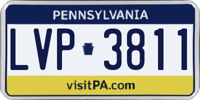 PA license plate LVP3811