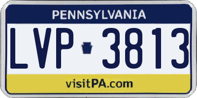 PA license plate LVP3813