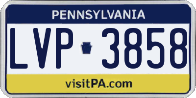 PA license plate LVP3858