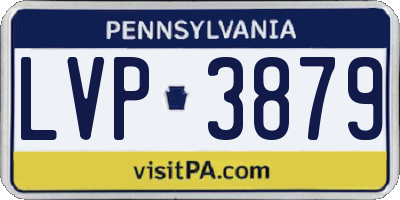 PA license plate LVP3879