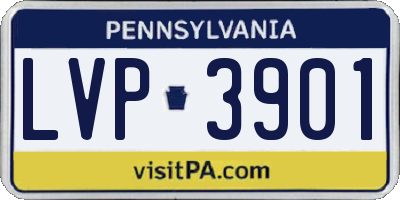 PA license plate LVP3901