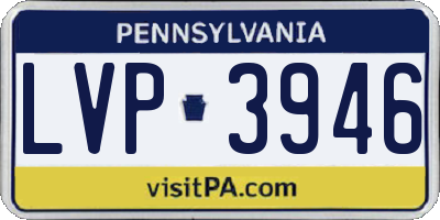 PA license plate LVP3946