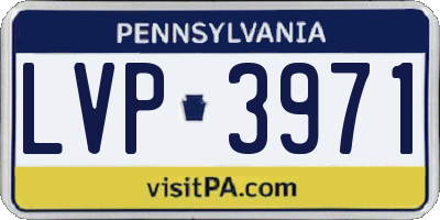 PA license plate LVP3971