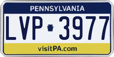 PA license plate LVP3977