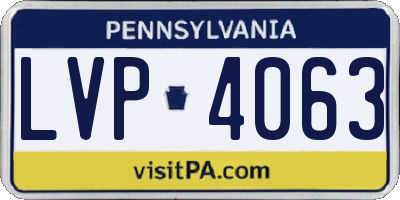 PA license plate LVP4063