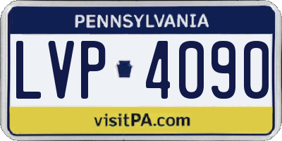 PA license plate LVP4090
