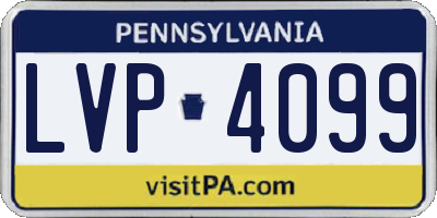 PA license plate LVP4099