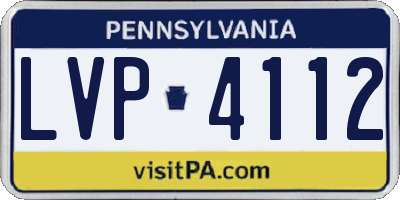 PA license plate LVP4112