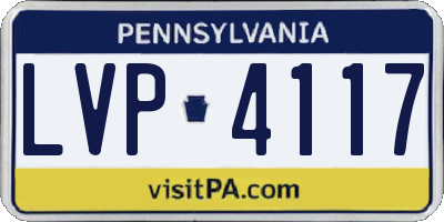 PA license plate LVP4117