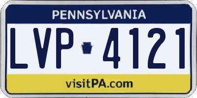 PA license plate LVP4121