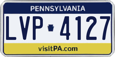 PA license plate LVP4127