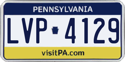 PA license plate LVP4129