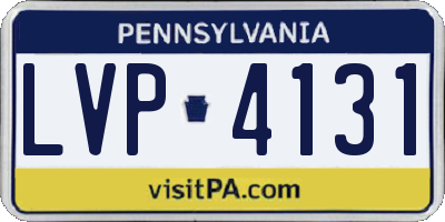 PA license plate LVP4131