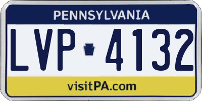 PA license plate LVP4132