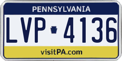 PA license plate LVP4136