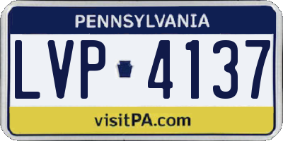 PA license plate LVP4137