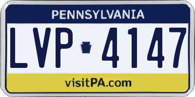 PA license plate LVP4147