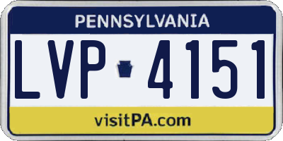 PA license plate LVP4151
