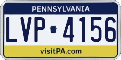 PA license plate LVP4156