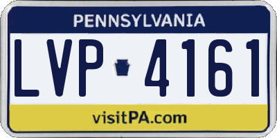 PA license plate LVP4161
