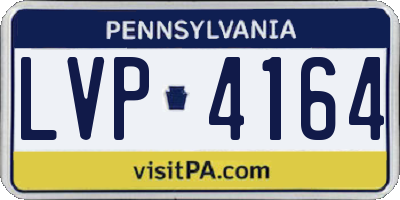 PA license plate LVP4164