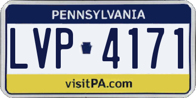 PA license plate LVP4171