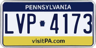 PA license plate LVP4173