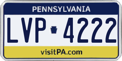 PA license plate LVP4222