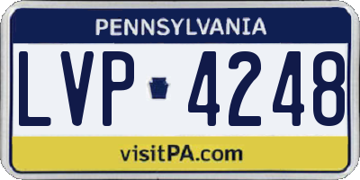 PA license plate LVP4248