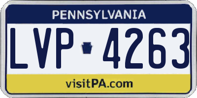 PA license plate LVP4263