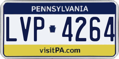 PA license plate LVP4264