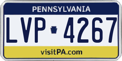 PA license plate LVP4267