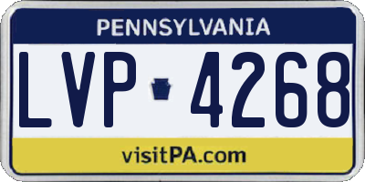 PA license plate LVP4268