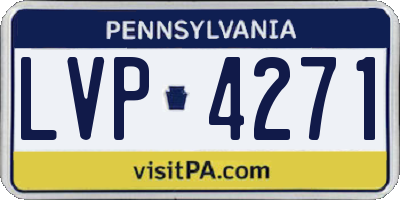 PA license plate LVP4271