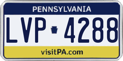 PA license plate LVP4288