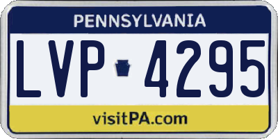 PA license plate LVP4295