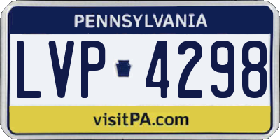 PA license plate LVP4298