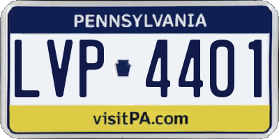 PA license plate LVP4401